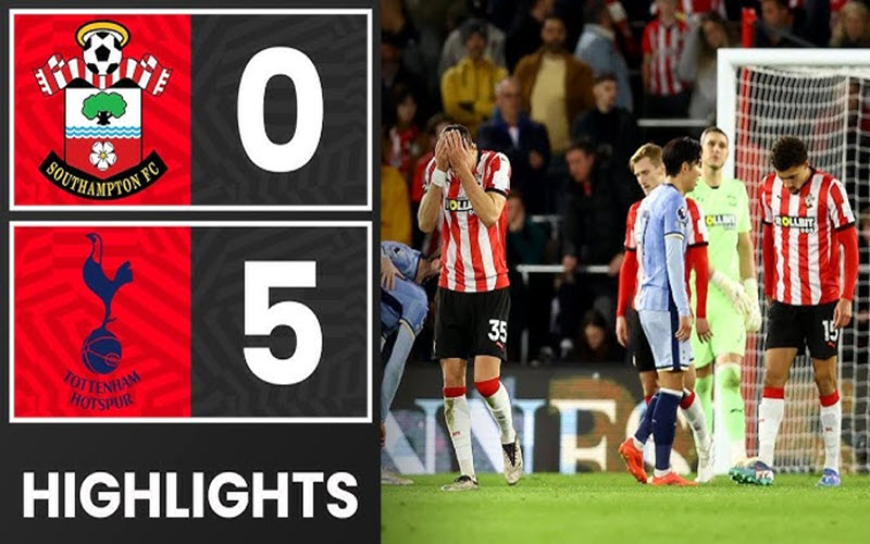 Hightlight Tottenham vs Southampton